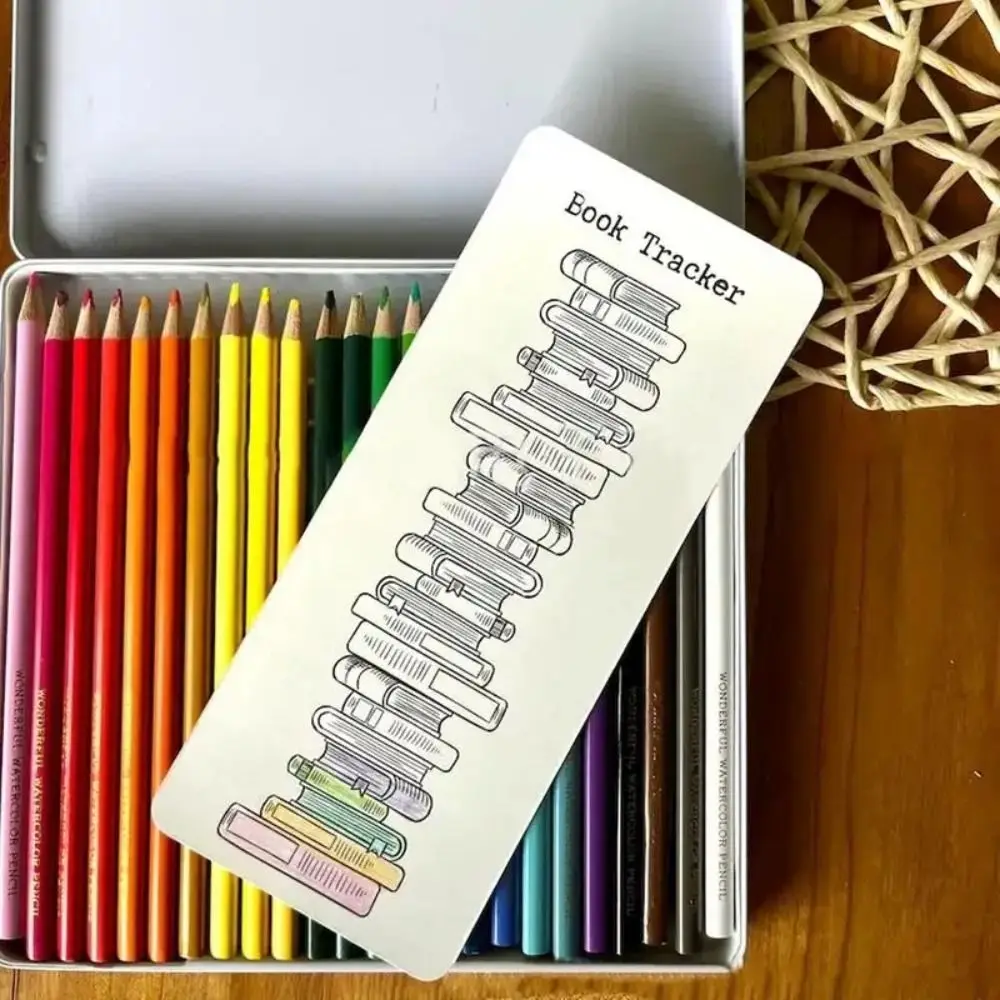 Creative Book Tracker Bookmark Paper Reading Log Library Card Bookmark Reading Marker Tracker Book Accessories