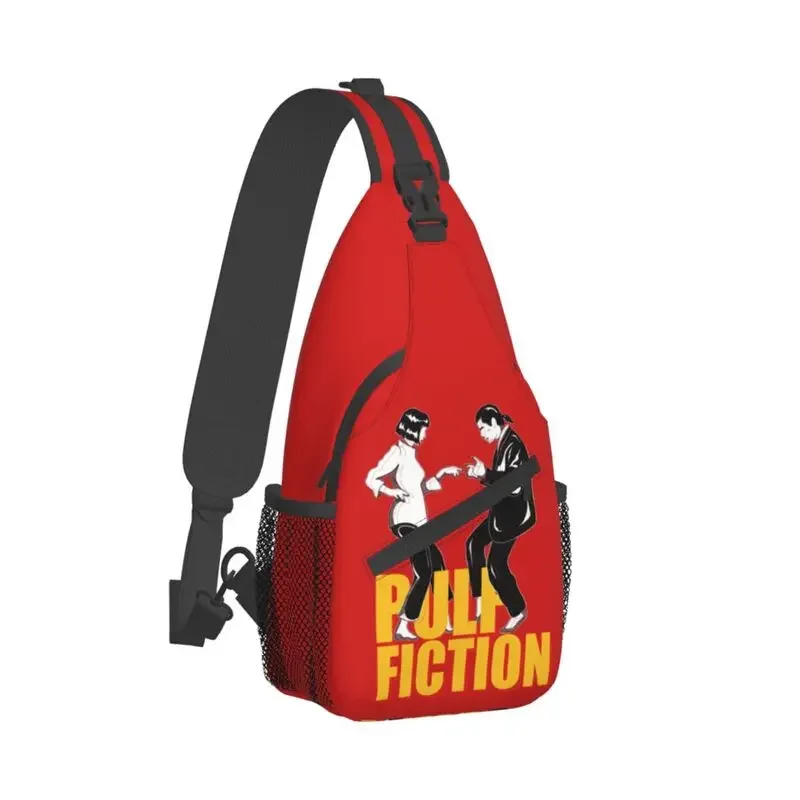 Pulp Fiction Dancing Sling Chest Bag Crime Film Quentin Tarantino Crossbody Shoulder Backpack for Men Traveling Daypack