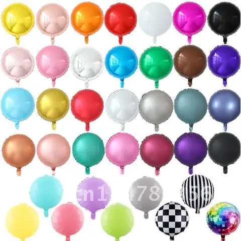 10pcs Round Metallic Pure 18inch Foil Balloon Wedding Decoration Birthday Party Helium Macaron balloon All Round Palloon Album