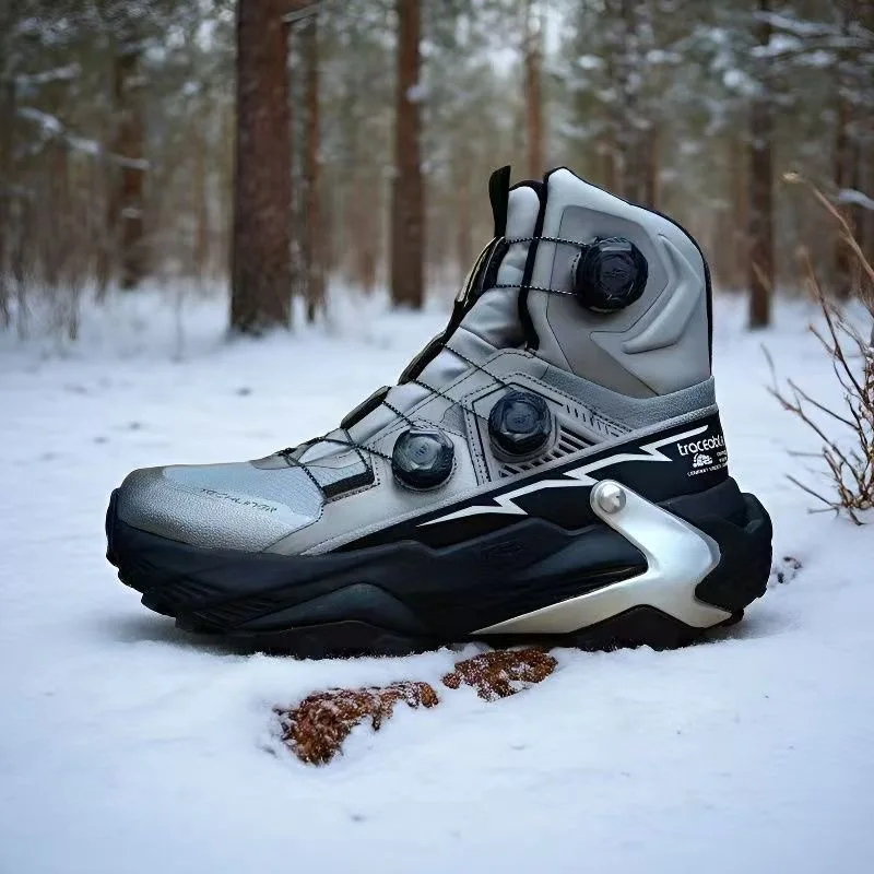 Professionelle Wanderschuhe für Damen und Herren, Schwarz-Silber, Outdoor-Schuhe, Unisex, Hochwertige Trekking-Stiefel, Bergschuhe für Paare – Detail 5