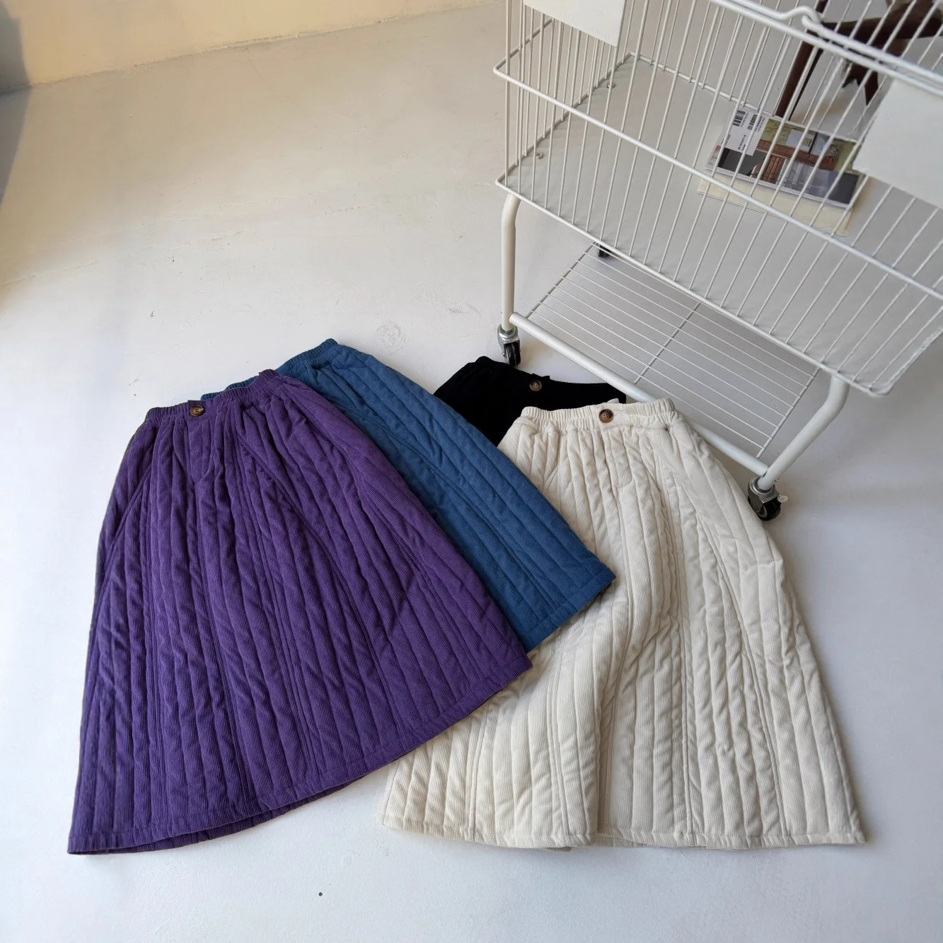 

Winter Baby Girls Skirts Cotton Padded Warm Ribbed Toddler Kids Girls Skirts Solid Casual Versatile Thicken Infant Girls Skirts