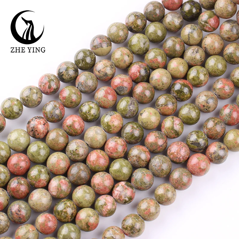 Wholesale Cheap Unakite Beads Natural Stone Beads For Jewelry Making Round Shape Loose Beads DIY Necklace Bracelet Accessories