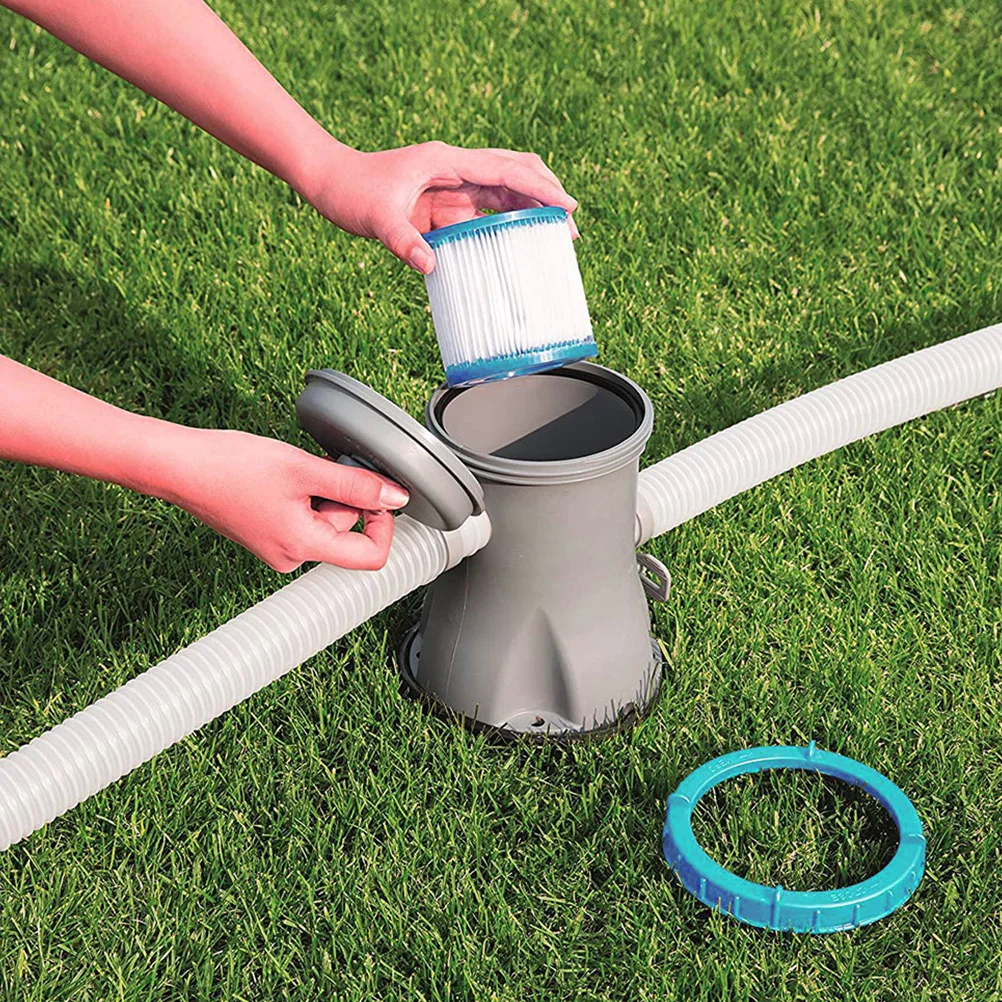 4 قطعة استبدال حمام السباحة عنصر فلتر بلاستيكي عالي التدفق لأداة تصفية مياه حمام السباحة بمضخة توزيع نظيفة #1