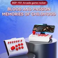 Consola de juegos arcade retro 6 en 1, Joystick inalámbrico con Bluetooth, controlador de lucha con cable para Nintendo Switch, PS4/PS3 y PC