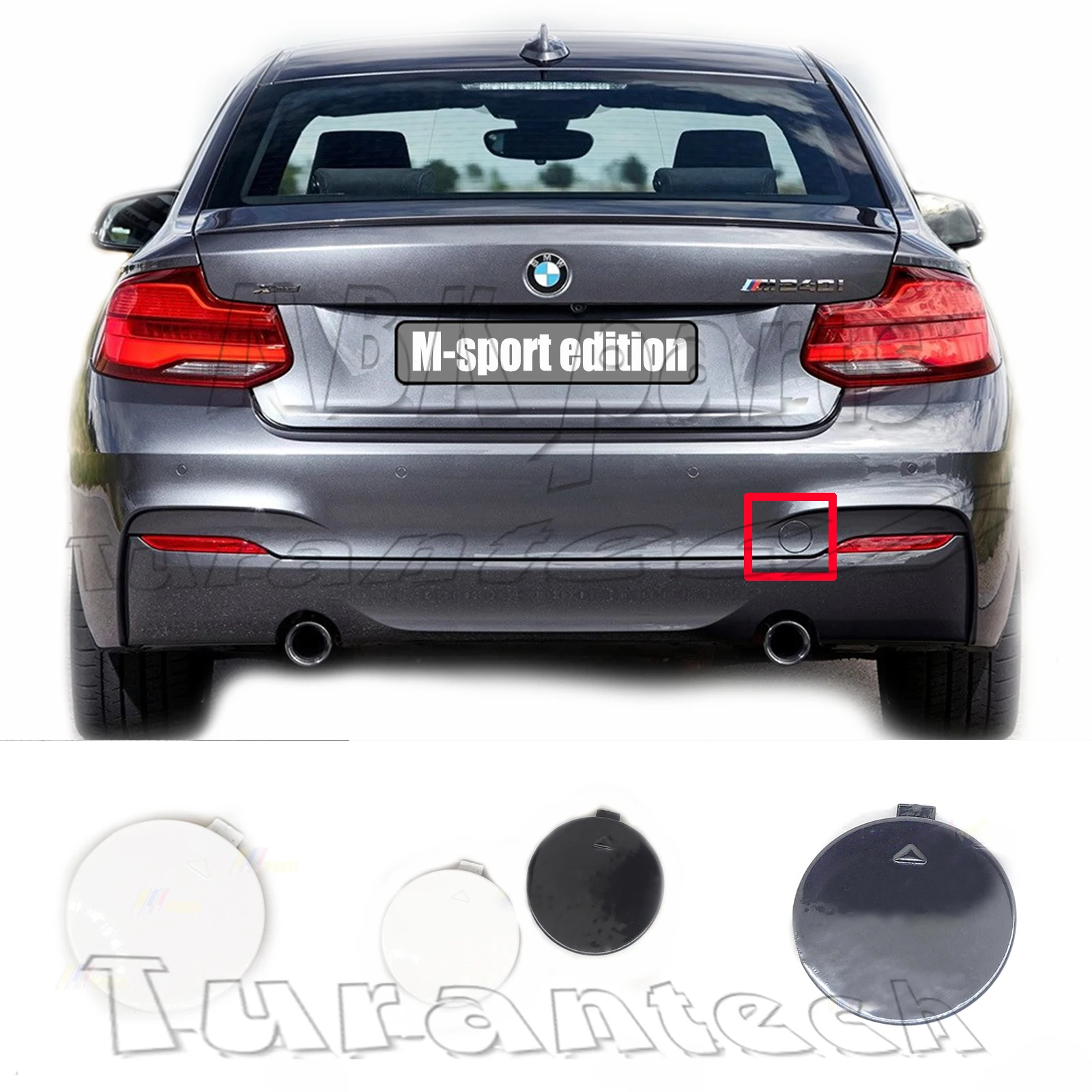 

Rear Tow Cover Fit 14-21 BMW 2 Coupe F22 Convertible F23 M-sport M235i M240i 218i 220d 220i 225d 228i 230i