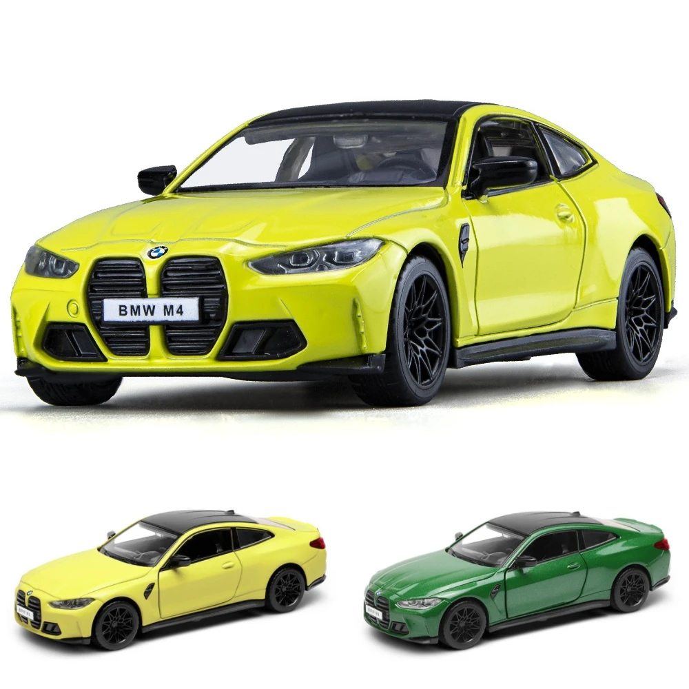 

1/32 BMW M4 G82 Toy Car Model Diecast Metal Alloy Miniature Sound & Light Doors Openable Collection Gift for Children Boy Kid