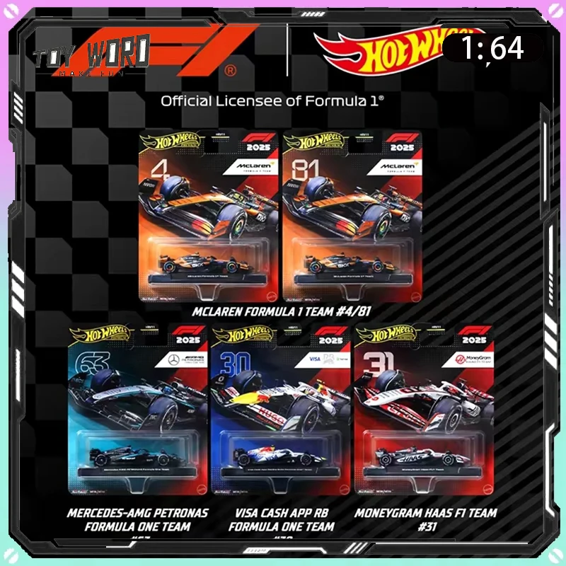

1:64 Hot Wheels F1 Racing Car Model HRV11 Ferrari Team Formula Car Adult Collection Desktop Decoration Festival Gift for Kids