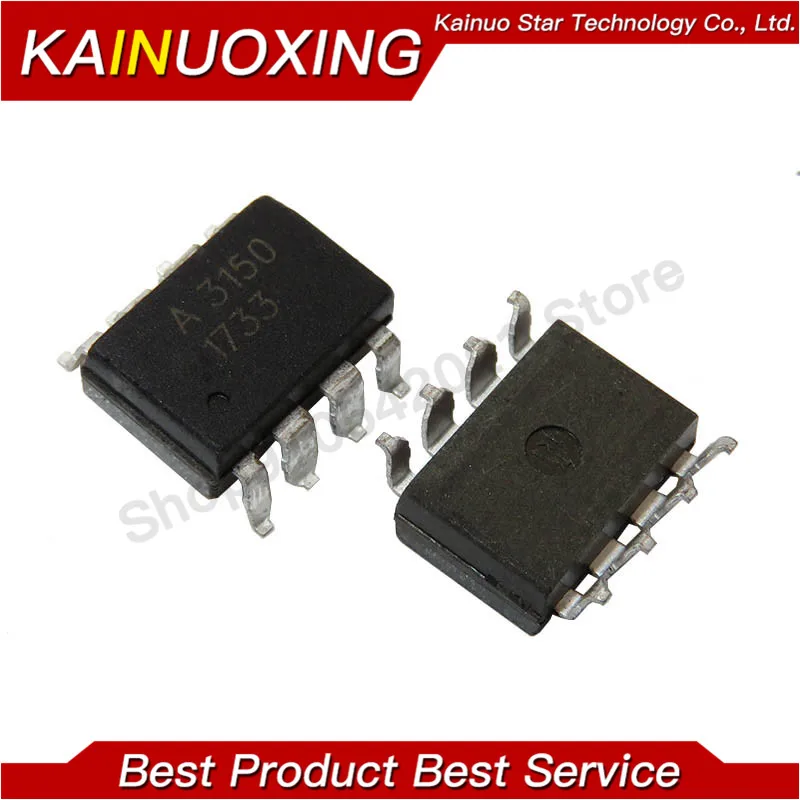 10PCS HCPL3150 SOP-8 HCPL-3150 SOP A3150V A3150 3150V SOP-8 Optocoupler