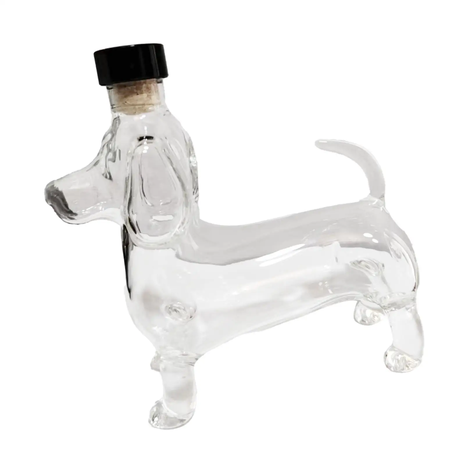 

Creative Dachshund Shaped Whiskey Decanter Transparent Empty Whiskey Bottle for Home Bar Hotel Restaurant Liquor Decanter
