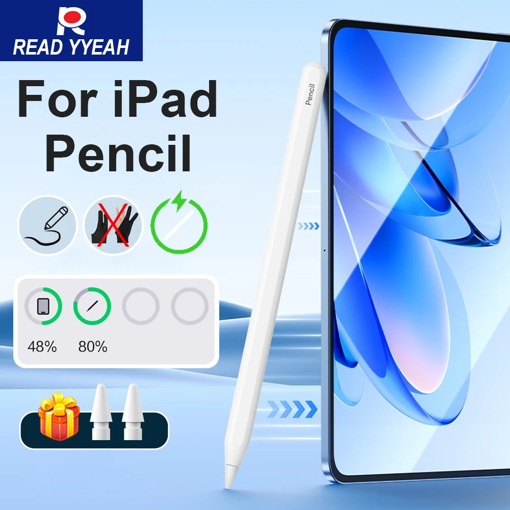 

For Apple Pencil 2025 Stylus Magnetic Wireless Charging iPad 11 13 M2 M3 Pro 12.9 11 Air 4 5 Mini 6 for iPad Tilt Palm Rejection