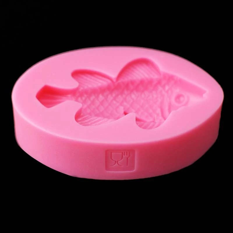 Nette Fische Fondant Schokolade Pudding Silikon Form 3D Silikon Kochen Werkzeug Kuchen Werkzeug Kuchen Werkzeug H702