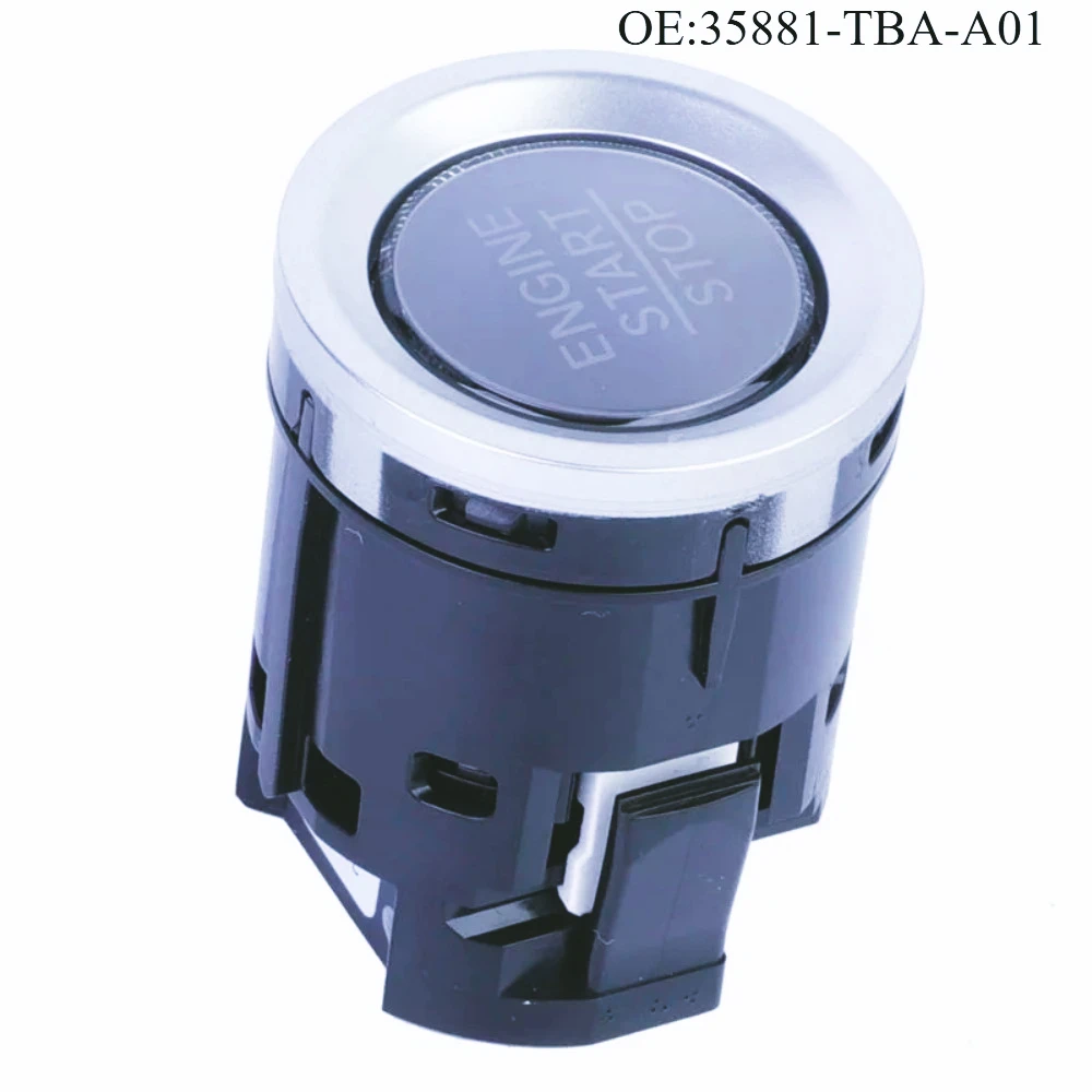 ZF--S Coche 35881-TBA-A01 35881TBAA01 interruptor  encendido  parada  arranque  motor cromado para Honda Civic CR-V Acco