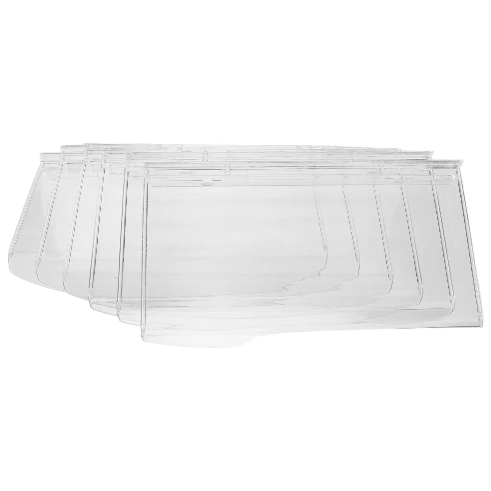 6Pcs Clear Acrylic Shoe Display Rack Half-Round Design Retail Store Shoe Stand Transparent Holder for Sneakers High Heels