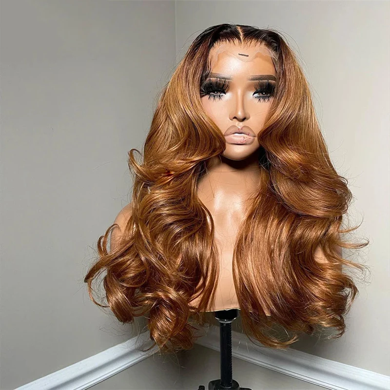 26inch Silk Top Ombre Blond Body Wave 5x5 Silk Base Jewish Human Hair Wig With Baby Hair HD Lace European Hair Preplucked