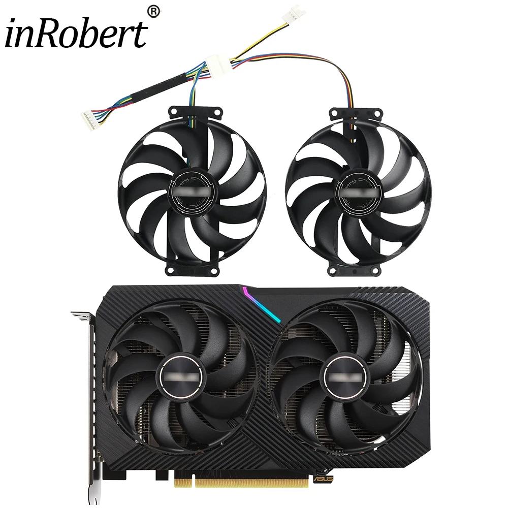 87Mm FDC10H12S9-C 12V 6Pin Dual GTX1650 1660 Mini Card Đồ Họa Mát Người Hâm Mộ Dành Cho ASUS GeForce GTX 1650 1660 MINI Quạt Đôi Làm Mát