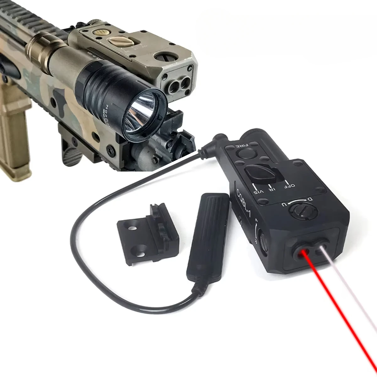 Mini mira láser táctica de Metal CQBL 1, indicador de puntero de puntería infrarrojo IR, láser de punto rojo, verde y azul para riel de 20mm