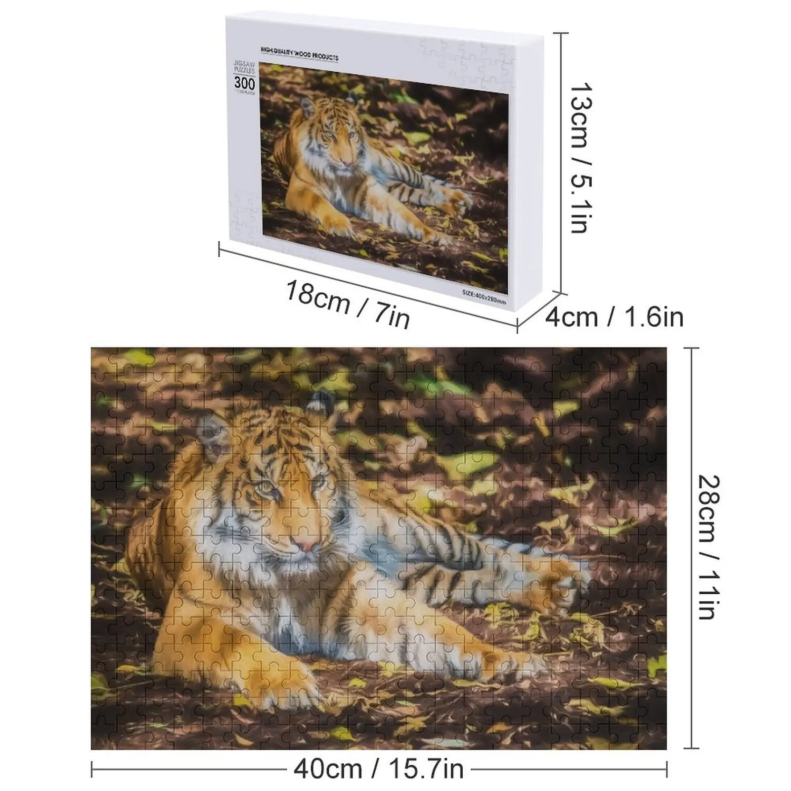 Grote Kat (digitaal schilderij) Legpuzzel Aangepaste geschenken Fotospel Kinderpuzzel