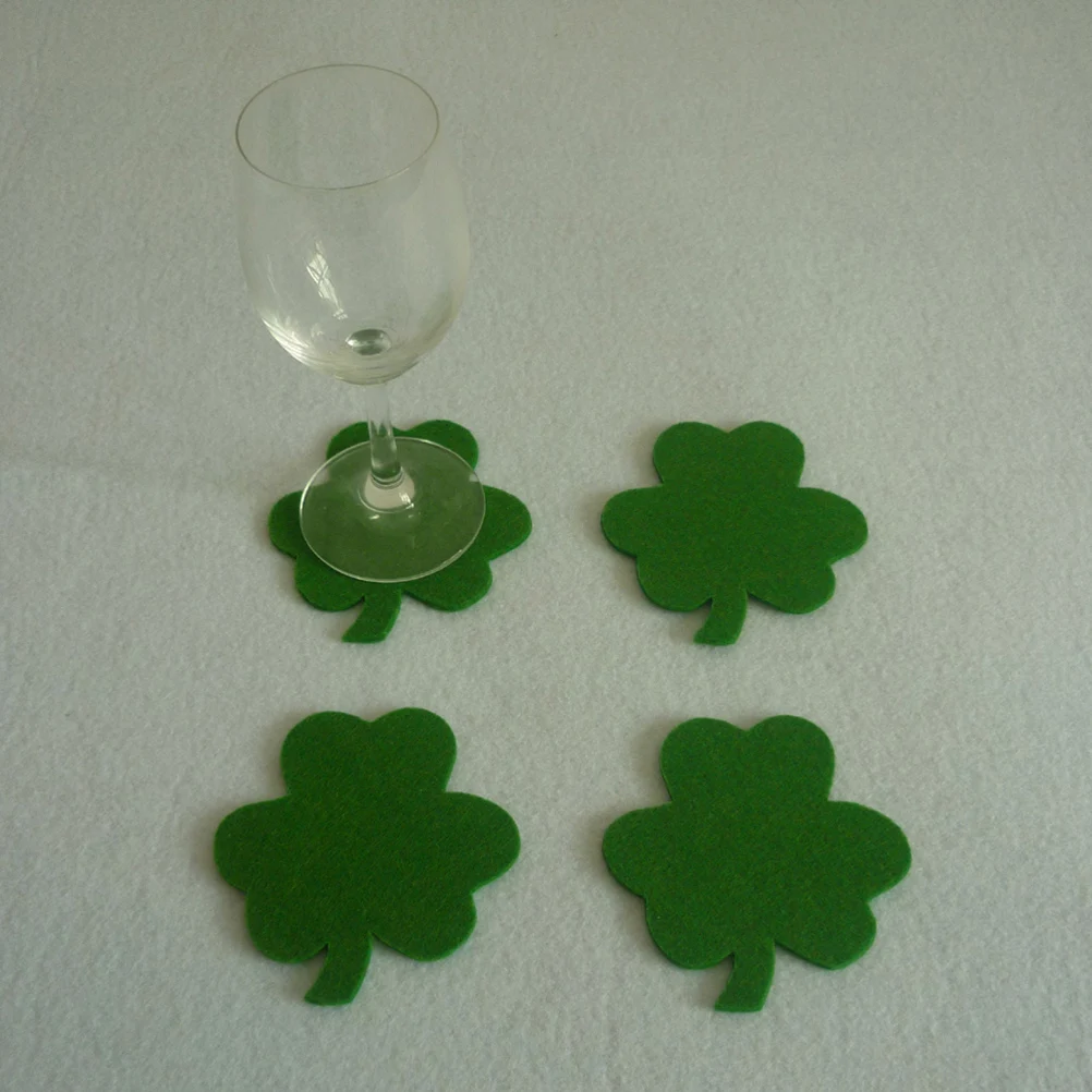 

16pcs Clover Coasters Drink Glass Pad Party Holder Non Slip Practical Easy Use Long Lifespan Mat