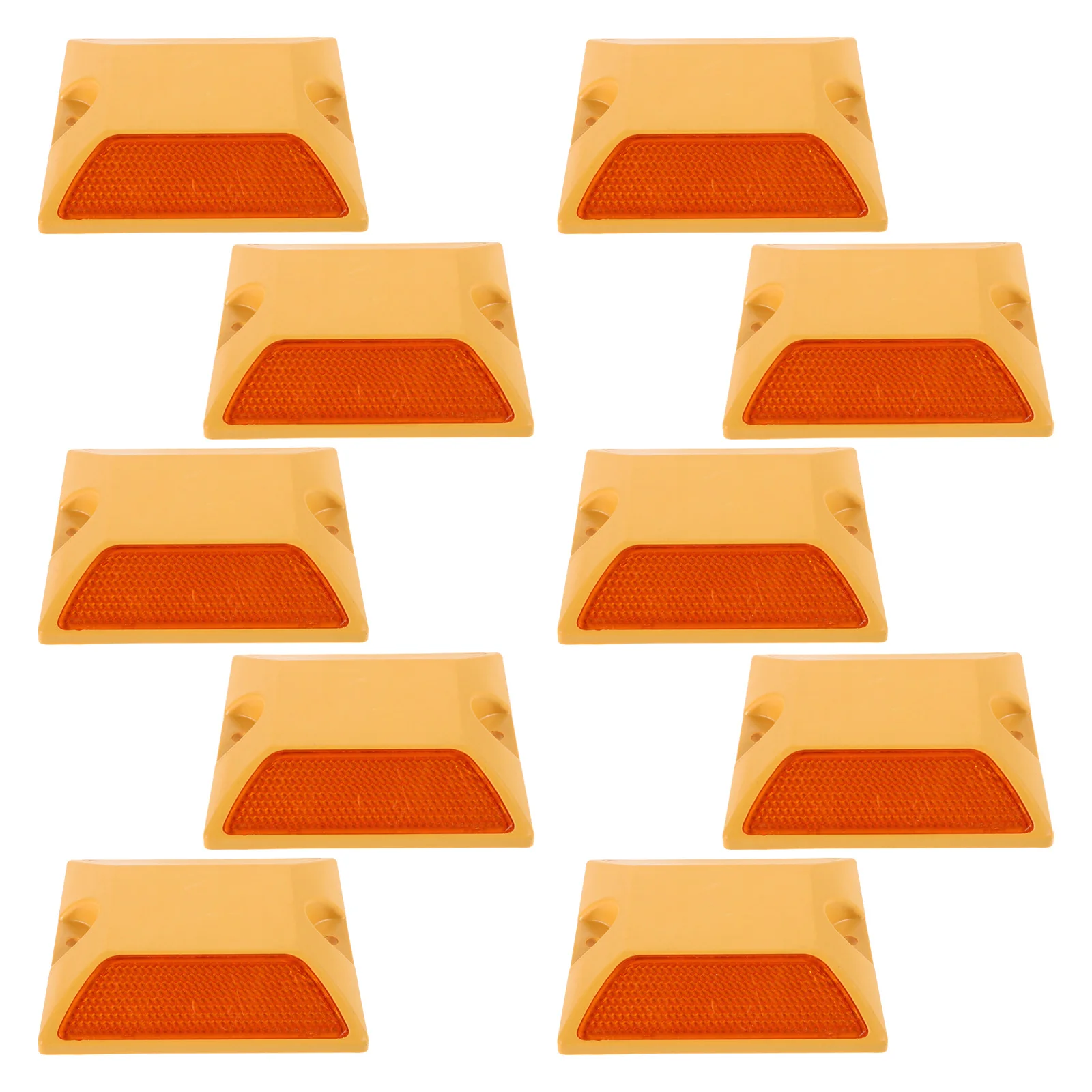 10 Stuks Reflecterende Road Markers Dubbelzijdig Hoge Zichtbaarheid Plastic Studs Voor Trottoir Parkeerplaats Vangrail Lane Reflectoren