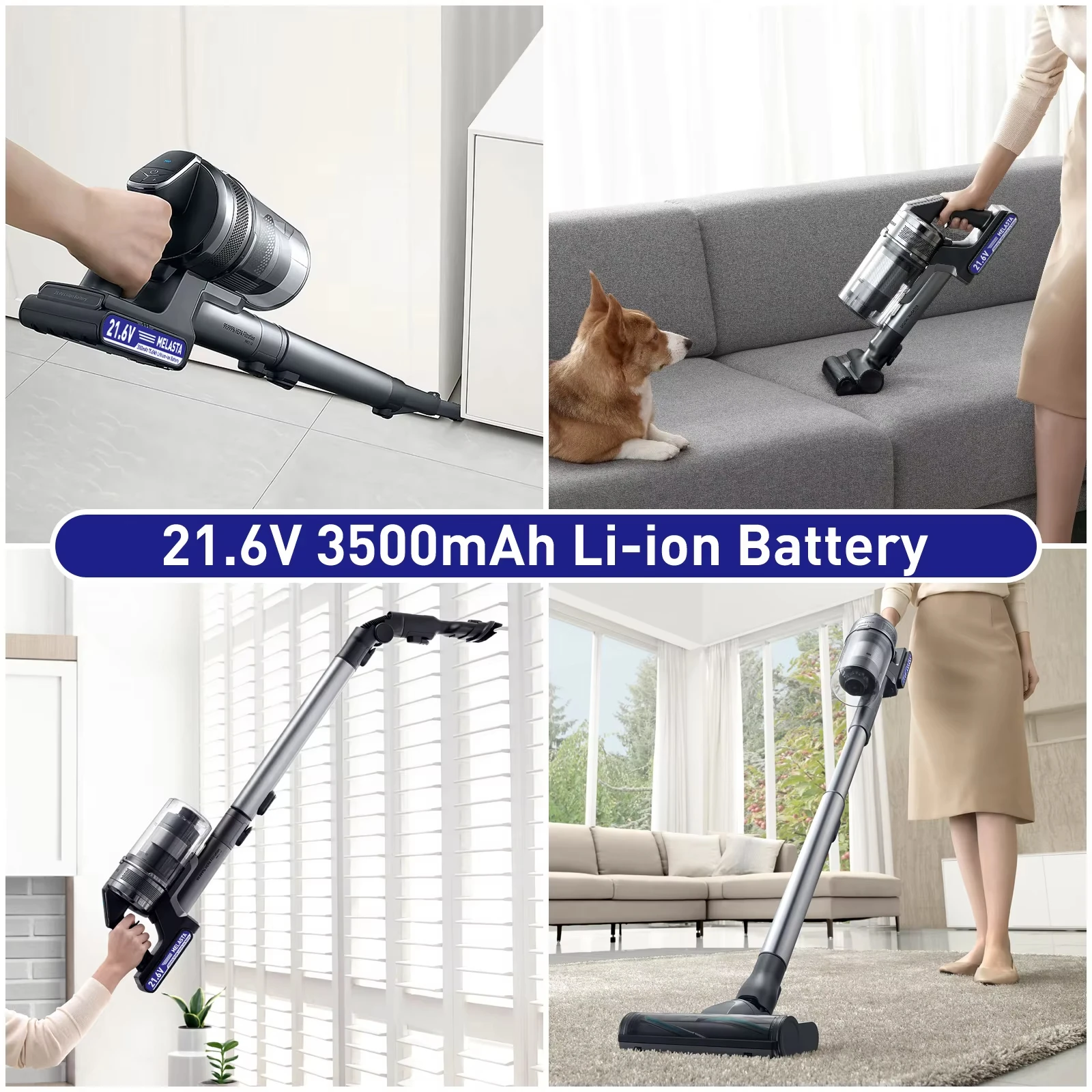 삼성 Jet 75, Jet 75+, Jet 75 Pet, Jet 90, Jet 90 Multi, Jet 90 애완동물 진공 청소기용 Melasta 3.5Ah 21.6V 교체용 배터리