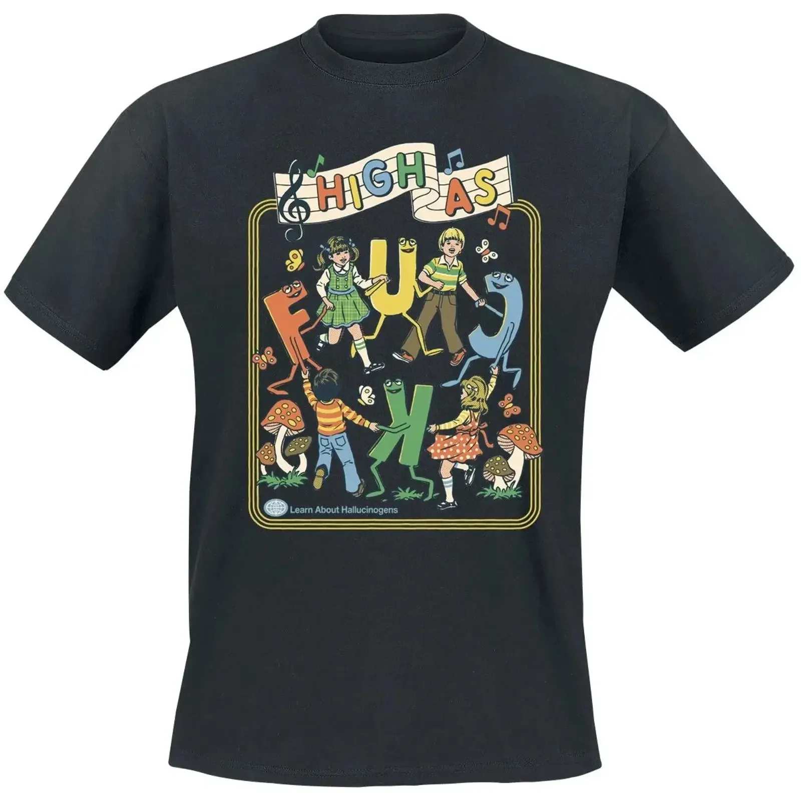 Steven Rhodes T Shirt Herren High AF schwarz Funartikel Nachhaltigkeit Sprüche vintage Washed Stylish Stretched Comfortable
