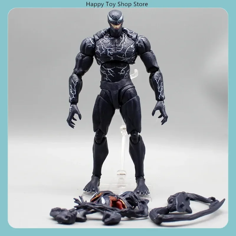 ​​20.5cm Venom SHF Action Figure Model Statue High Appearance Rate Collectible Toy Desktop Decoration Gift for Boys​