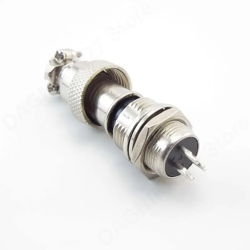 GX12 Nut Type Male + Female 12mm 2/3/4/5/6 Pin Circular Aviation Socket Plug Wire Panel Connector V27