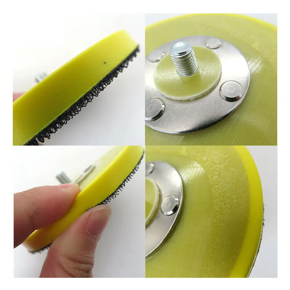 4 "นิ้ว100 Hook & Loop Sanding ขัด Backing Pad กับ M8สำหรับ Air Sander Abrasive Disc กระดาษทราย Buffing Pads