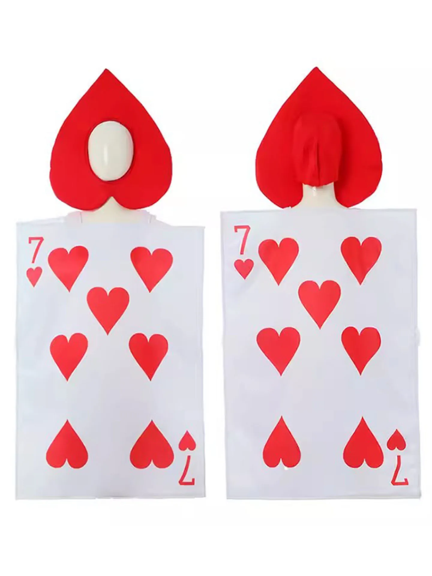 Disfraz de Póker para Adultos de loween, As de Picas Rojo, Divertido para Fiestas, Rey y Reina, Corazón Rojo, Disfraz para...