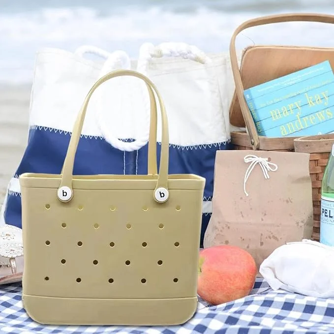 

EVA Waterproof Women Handbags Beach Large Capacity Bag Multi-Purpose Storage Bags Fashion Tote Bag Outdoor Basket Pool Bags