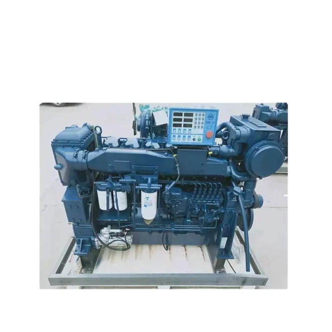 Weichai WD12 300HP-350HP-375HP-400HP Boat Engine Marine Motor with Gearbox HC138 300 Electric Start Water-Cooled New Condition