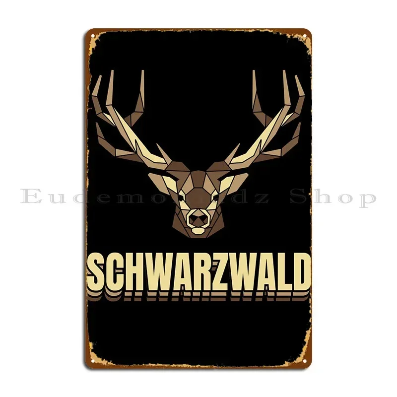 

Металлическая табличка-постер Schwarzwald Hirsch Polygon, дизайн для бара, гаража, тин-сигн, постер