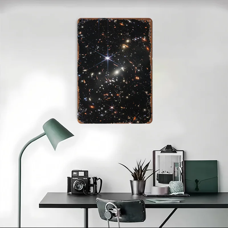 JWST الأولي المعادن المشارك القصدير علامات الديكور ديكورات غرفة نوم علامة معدنية مخصصة ل جدار الفن الديكور عناصر ديكور المنزل