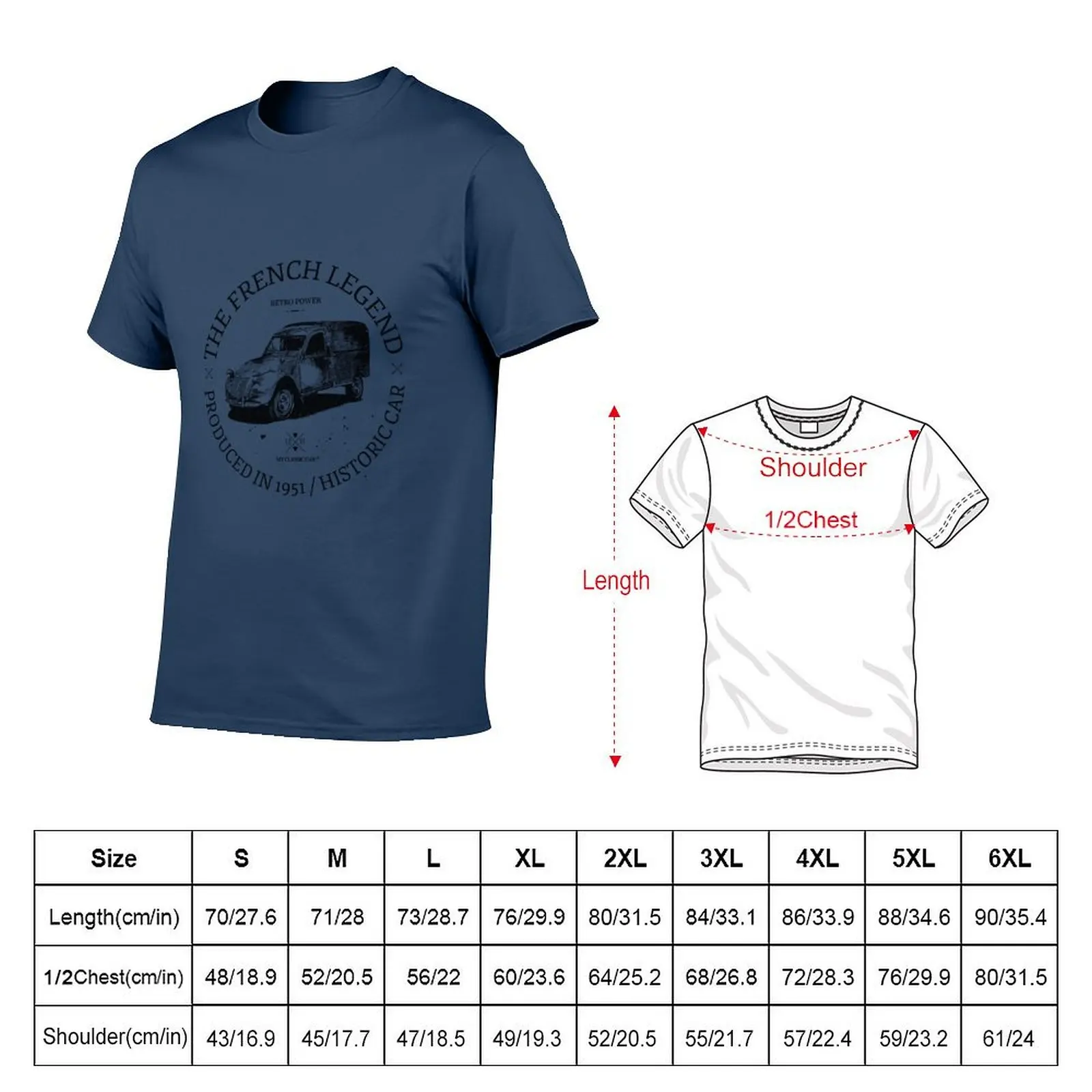 Citro?n 2Cv Van T-Shirt t shirts with prints t shirts for man cotton t shirts for man pack white T-Shirt
