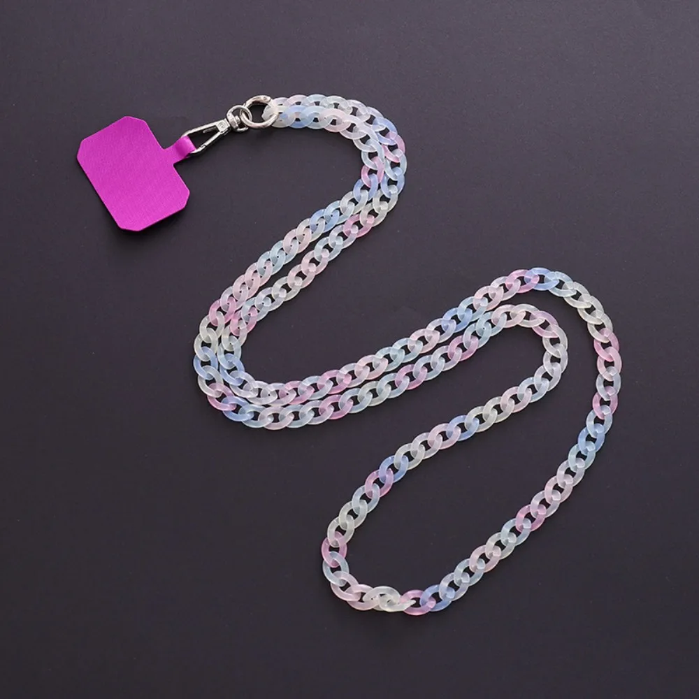 Cord Metal Buckle Acrylic Detachable Smart Phone Strap Necklace Phone Lanyard Mobile  Phone Chain Crossbody Cellphone Strap