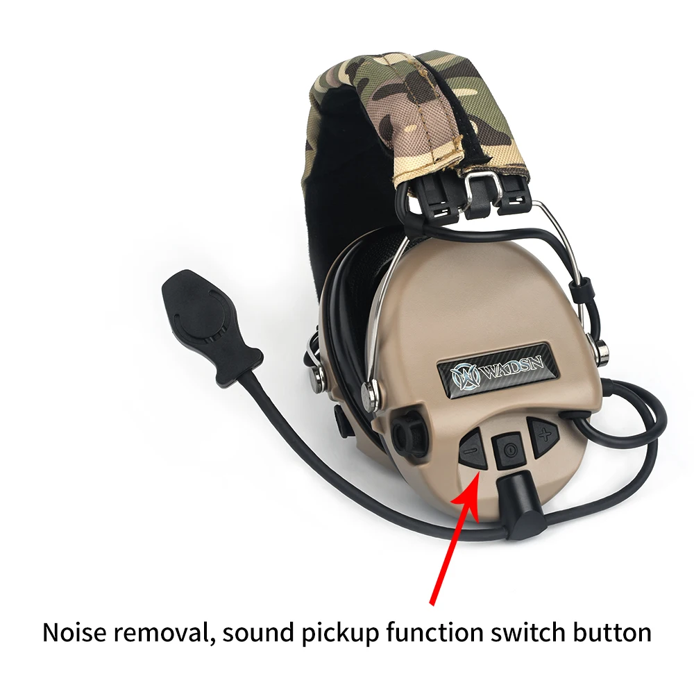 WADSN MSA 야외 사냥 헤드셋, 소딘 전술 헤드셋, U94, 민수용 PTT 노이즈 캔슬링 통신 헤드폰