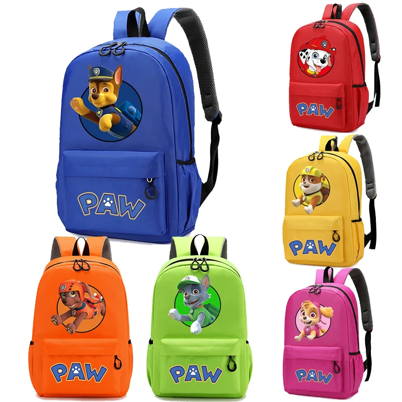 

Paw Patrols Backpack Anime Children Shoulders Bag Girl Boy Cartoon Students Large Capacity Schoolbag Boys Birthday Gifts New