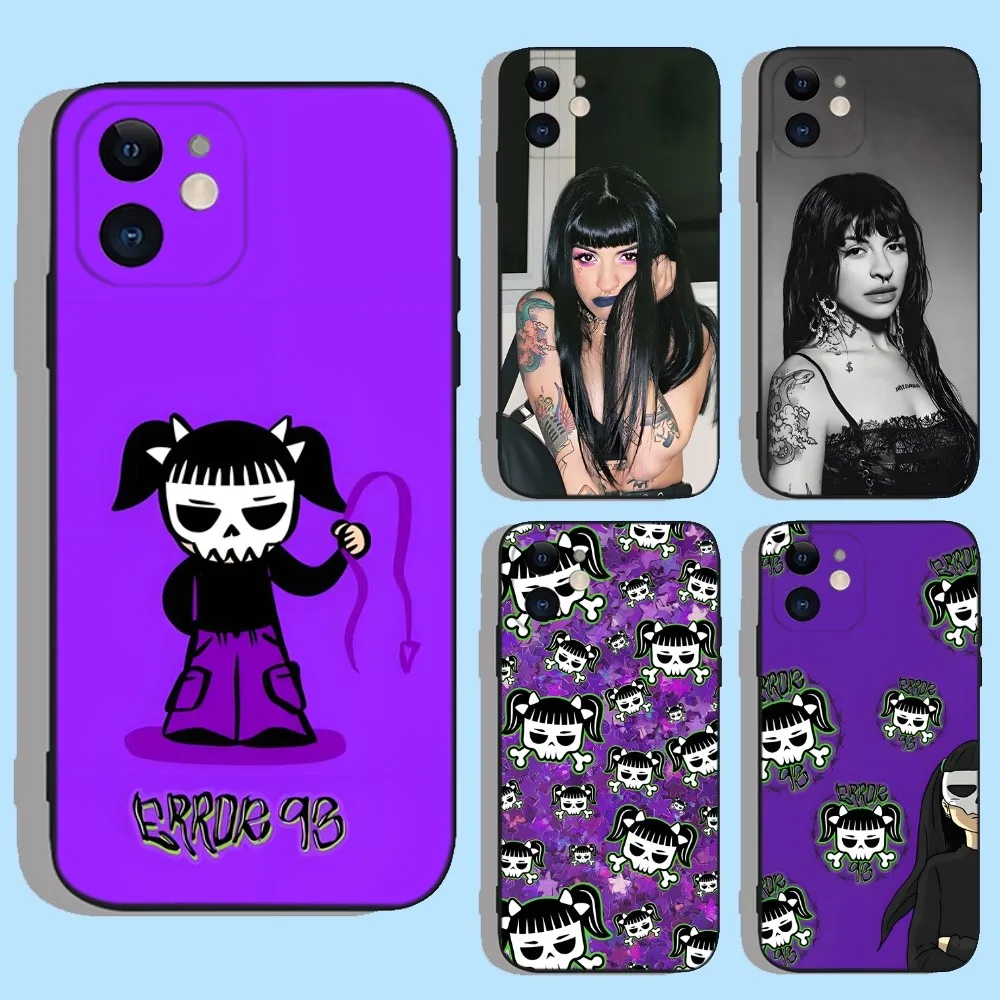 

Cazzu Error 93 Phone Case For Apple iPhone 15,14,13,12,11,XS,XR,X,8,7,Pro,Max,Plus,mini Silicone Black Cover