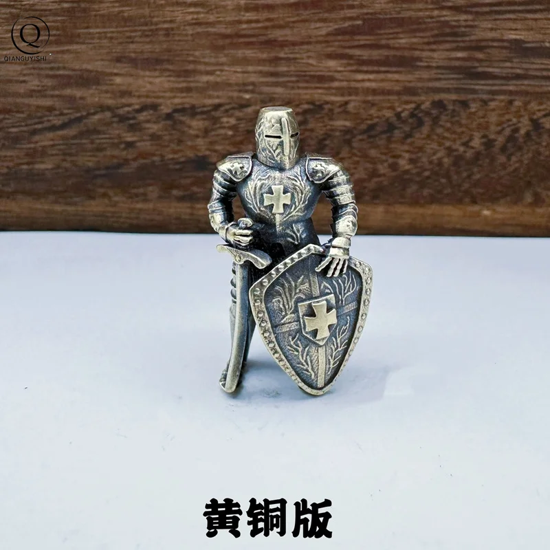 Roman Empire Medieval Knights Brass Knife Beads EDC DIY Paracord Woven Bracelet Lanyard Pendant Accessories Outdoor Hangings