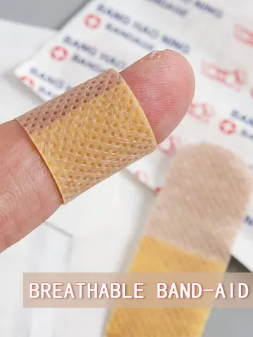 100Pcs Waterproof Breathable Cushion Adhesive Plaster Wound Hemostasis Sticker Band First Aid  Medical Gauze