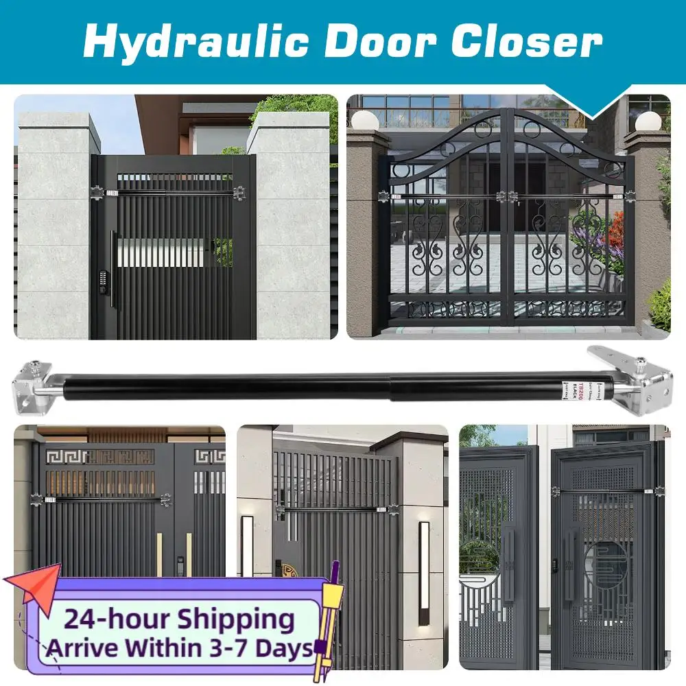 

Комплект из 6 автоматических доводчиков для наружных ворот TB200B, усилие закрытия 60-140 фунтов, для ворот шириной 40-64 дюйма