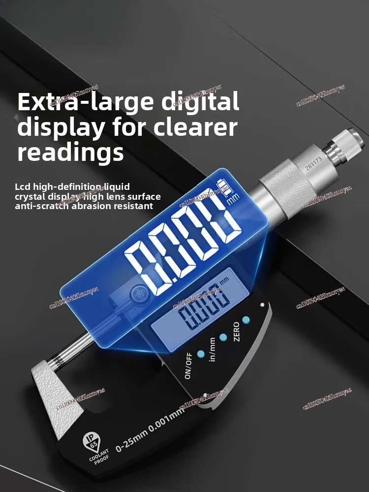 Digital outer diameter micrometer high precision thickness spiral micrometer