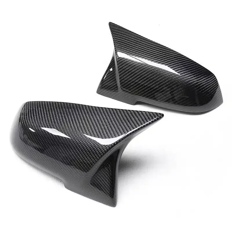 2pcs Auto Car Rear View Side Mirror Cover Trim For BMW F20 F21 F22 F23 F30 F31 F32 F36 X1 E84 F87 M2 Carbon Fiber Style