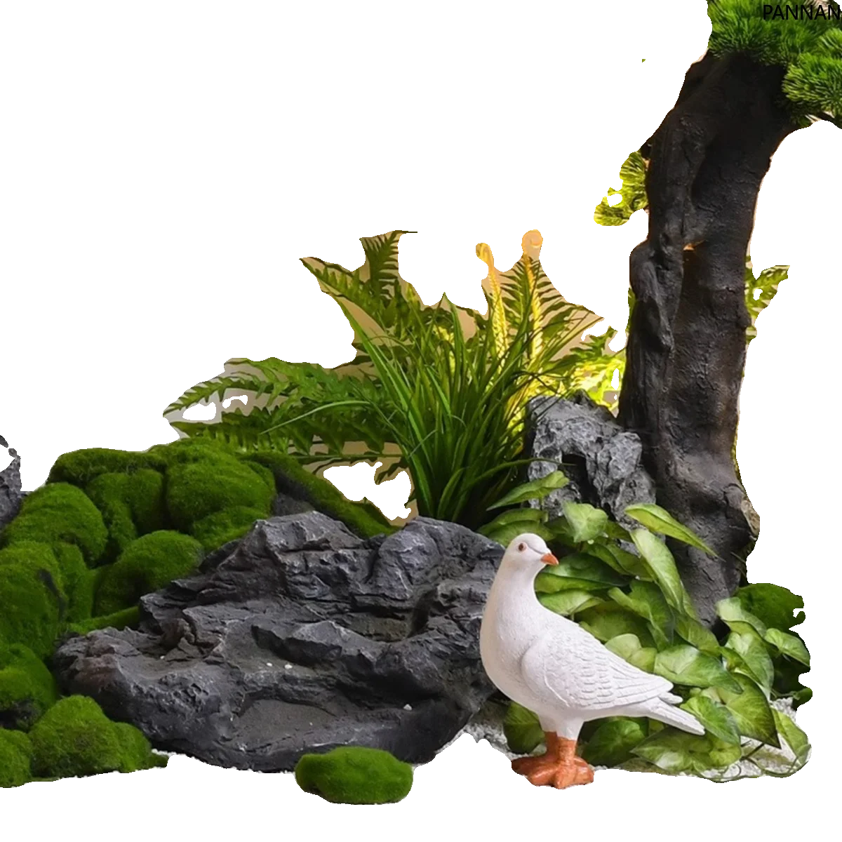 

Simulation green plant indoor staircase landscape hotel company aisle arrangement decorative ornaments