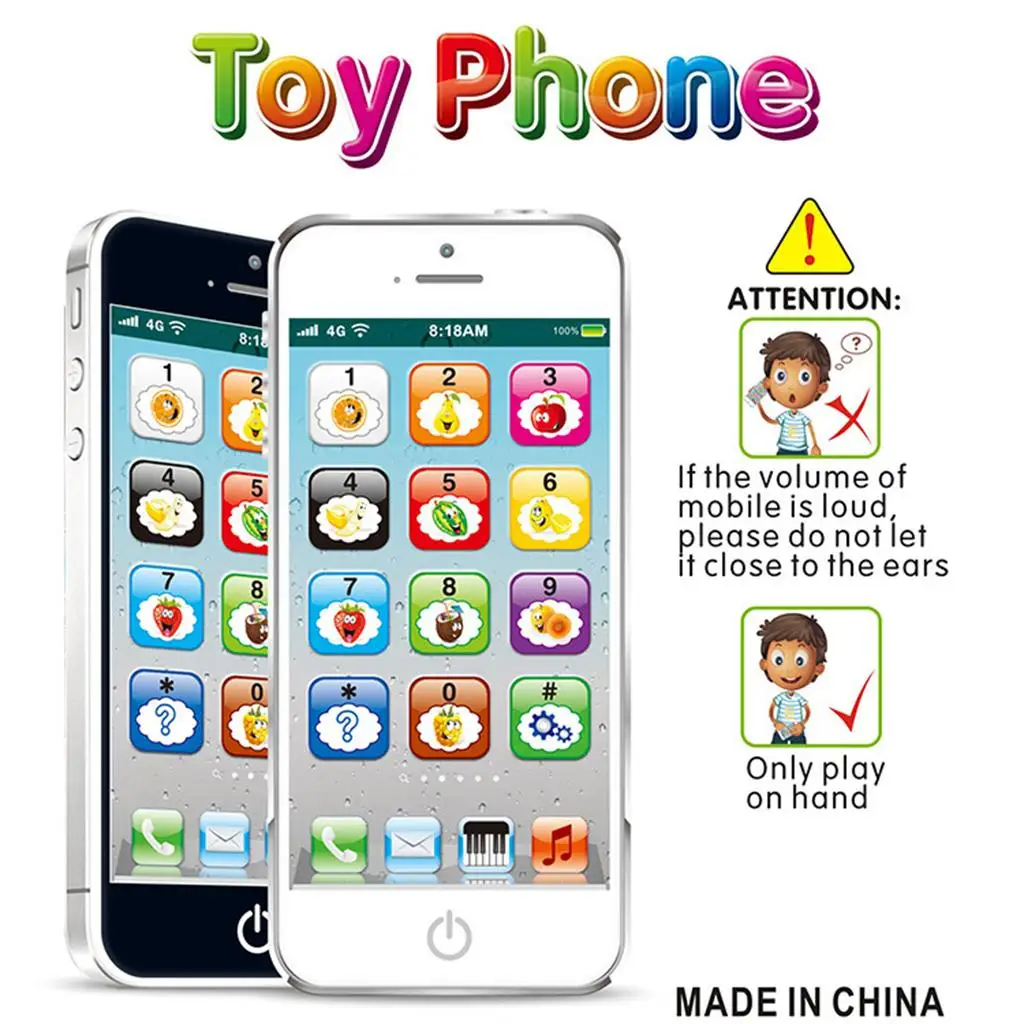 Musical Phone Sound Child Education Telephone Soft Plastic Kids Smart Toy for English Learning at Home