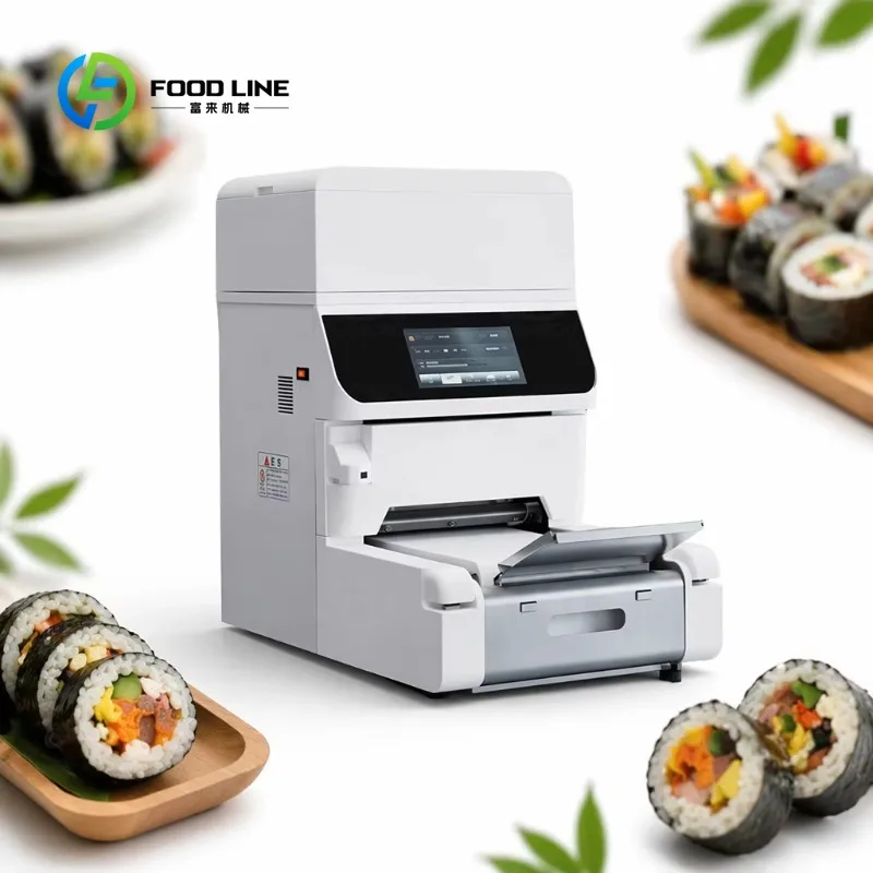 customized parameter preset maki sushi making machine nori rice laying module easy maintain for chain sushi store food workspace