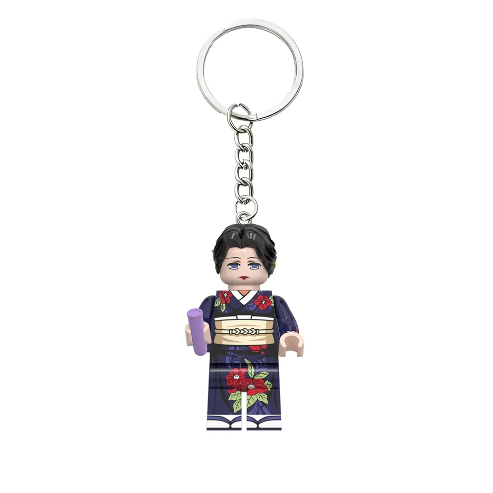 

Demon Slayer Tamayo Kamado Tanjirou Anime Figure Keychain Creative Building Blocks Cartoon Pendant Bag Keychain Gifts Toys