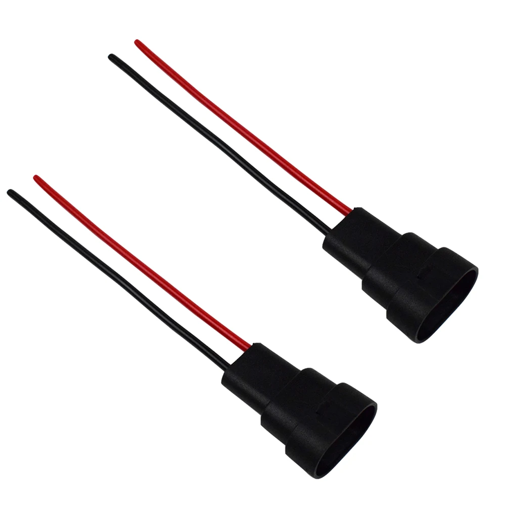 

1 Pair 9005 HB3 HB4 Bulb Socket Headlight Fog Lamp Male Plug Adapter Connector