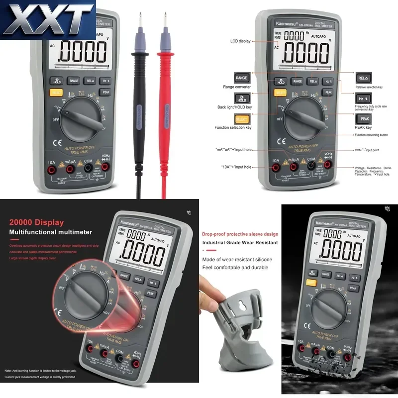 XXT 20000 Counts Voltmeter Electrician Bench Autorange Multimetro Smart Digital Multimeter Professional Digital Multimeter