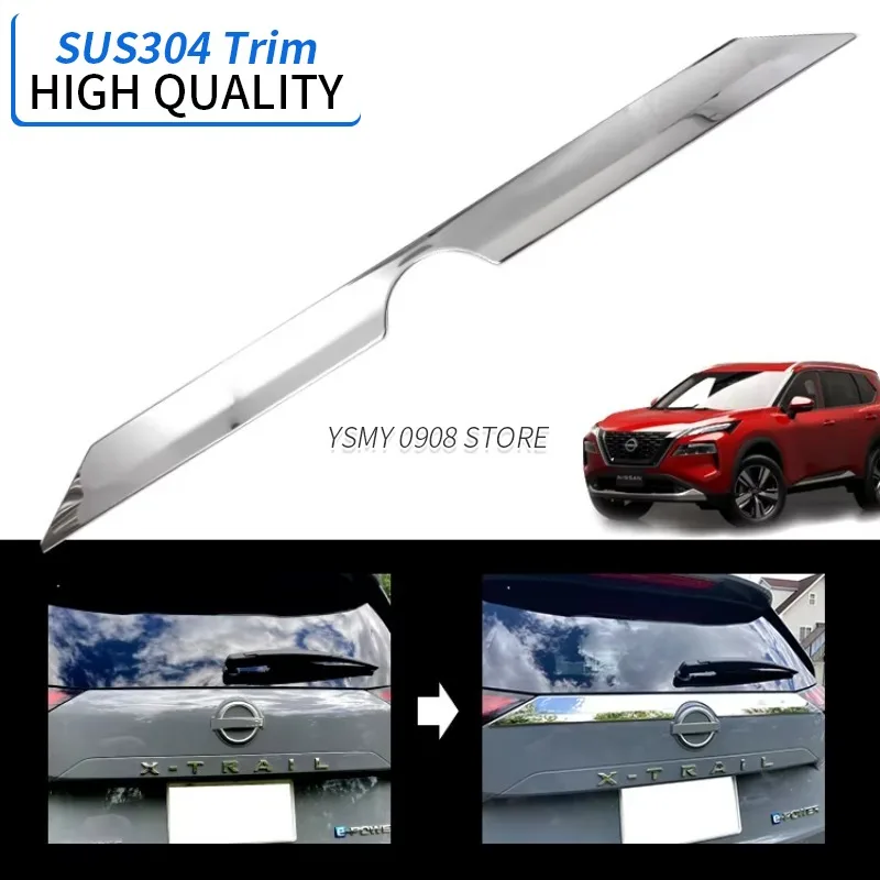 1 PCS Car Back Outlet Emblem Body Cover Trim for Nissan X-Trail 2023 High Quality Stainless Steel Exterior Styling Accessories